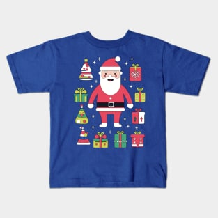 Pop Art Santa: A Colorful and Cheerful Christmas Illustration Kids T-Shirt